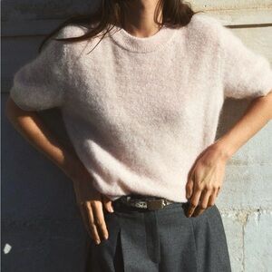 H&M Pink Crew Neck Sweater Cozy Knit